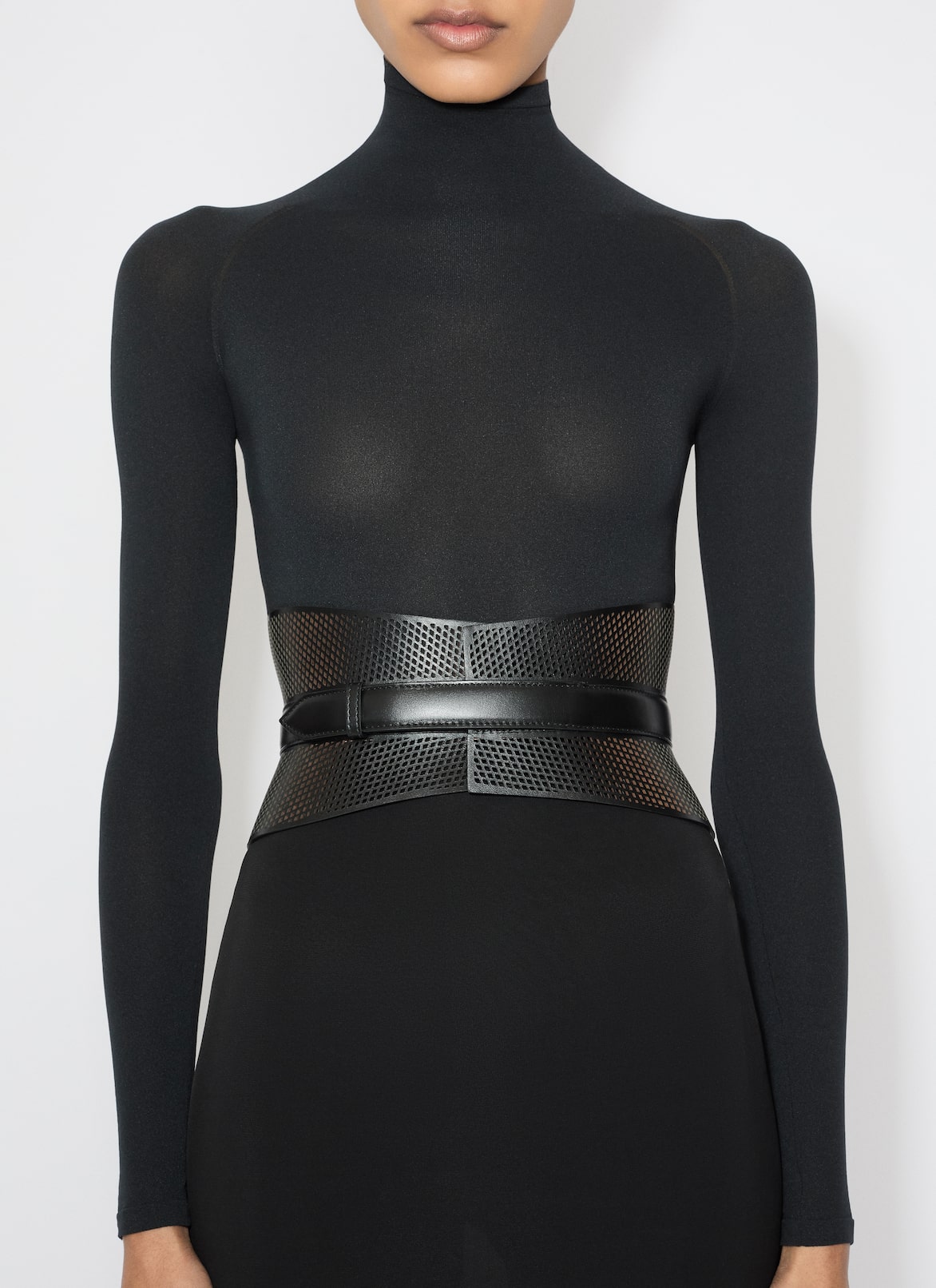NEO BUSTIER BELT IN LEATHER ALAÏA BLACK NEO BUSTIER BELT IN LEATHER